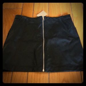 Windsor Black Pleather Skirt